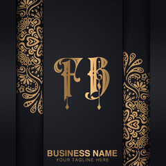 FB initial logo | initial based abstract modern minimal creative logo, vector template image. luxury logotype logo, real estate homie logo. typography logo. initials logo.