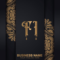 FI initial logo | initial based abstract modern minimal creative logo, vector template image. luxury logotype logo, real estate homie logo. typography logo. initials logo.