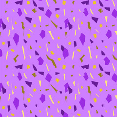 Hand drawn colorful trendy abstract pattern. Fashionable template for design. Modern cartoon style.