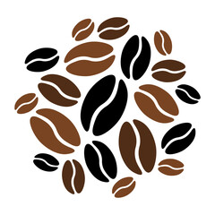 Obraz premium ziarna kawy ikona