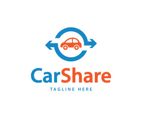 Car Share Logo. Ridesharing Logo Design
