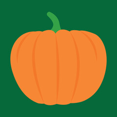 Orange pumpkin with green tail