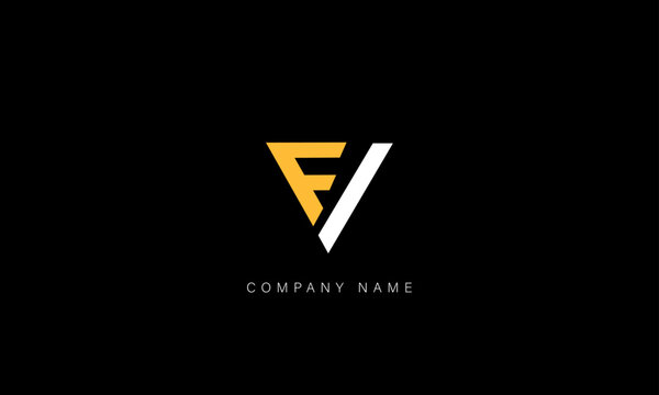 FV, VF Abstract Letters Logo Monogram