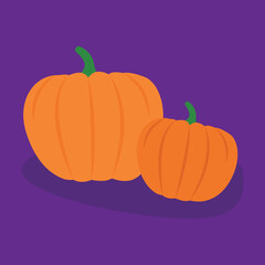 Two pumpkins, vegetables from the farm