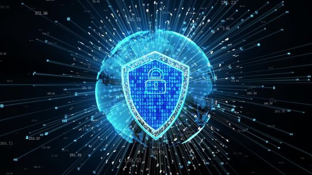 Cloud computing and network security password lock background