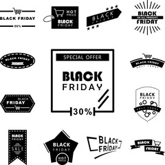 Obraz premium Black Friday poster stiker icon in a collection with other items
