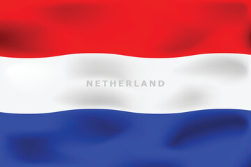 National flag of Netherlands. Realistic pictures flag