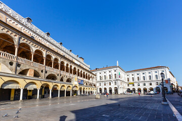 Fototapeta na wymiar Padova Palazzo della Ragione at Piazza delle Erbe travel traveling holidays vacation town in Italy