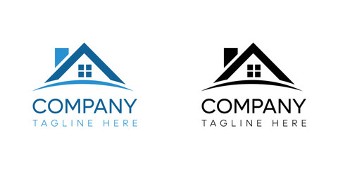 Real Estate vector logo design template. House abstract concept icon.