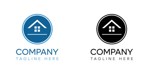 Real Estate vector logo design template. House abstract concept icon.