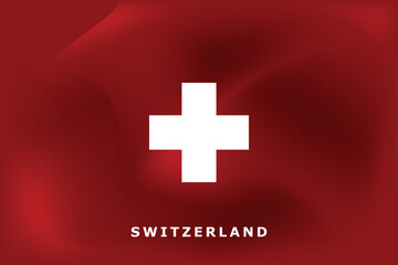 Obraz premium National flag of Switzerland. Realistic pictures flag