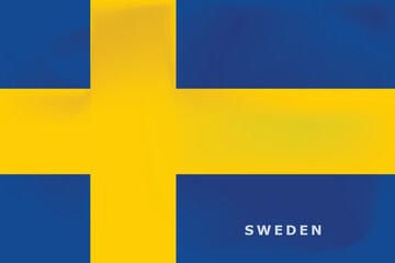 National flag of Sweden. Realistic pictures flag