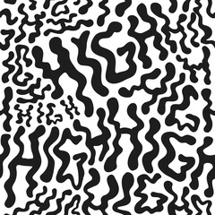 Deformed wavy high word seamless pattern wallpaper.Vector graphic character illustration.420 trippy lettering,weed,rasta,cannabis,marijuana,high seamless pattern wallpaper print concept