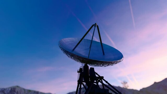 Astronomical observation with radar equipment.