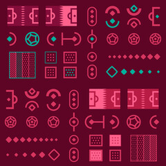 Design Elements for Sports Event Background, Tournament, Cup, Championship, Invitation. Layout design template with geometric shapes. Qatar 2022. Vector