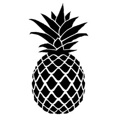 stencils pineapple isolated on white