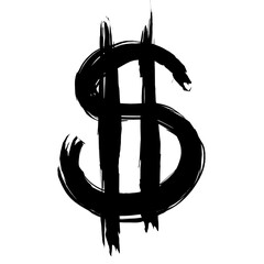 dollar symbol on a white background
