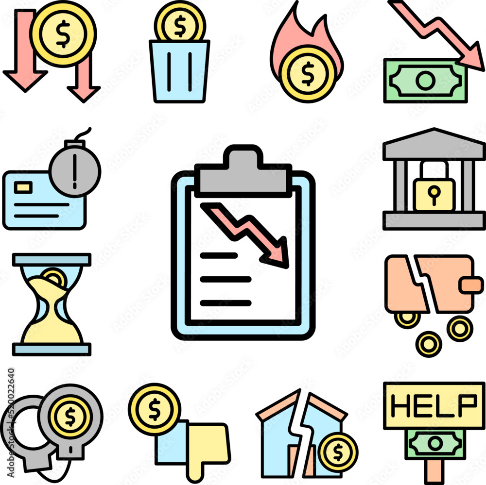 Poster document chat arrow icon in a collection with other items