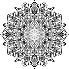 background with mandala ornament in round shape