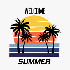 Obraz premium illustration vector of summer holiday perfect for print,etc