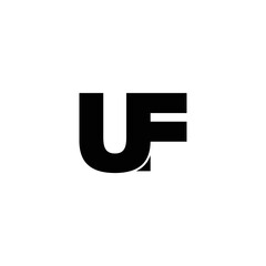 Letter UF simple logo design vector