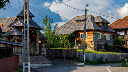 Old Farm houses in Maramures Romania	