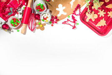 Christmas gingerbread cooking background