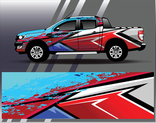 Car wrap design vector. Graphic abstract stripe racing background kit designs for wrap vehicle  race car  rally  adventure and livery
