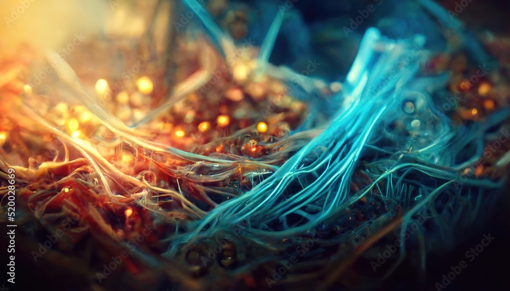 Aufkleber abstract data visualization and big data technology, sharing and reading information in a futuristic