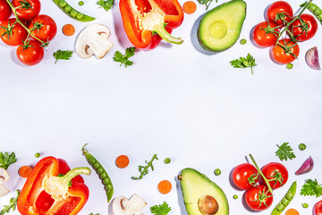 Various fresh vegetables pattern