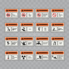 Warning sign collection design vector illustration