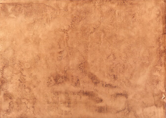 paper painted with coffe. texture background paper dyed with coffee