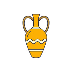 Interior jar icon in color, isolated on white background 