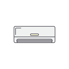 Indoor Air Conditioner icon in color, isolated on white background 