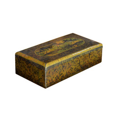 Vintage ornate box isolated on white