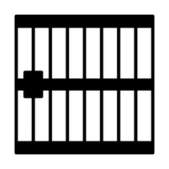 Correctional facility Gate Symbol, Jail Bars Vector Icon Design, Law Firm and Legal institutions Stock illustration, Prison Concept