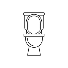 Fototapeta na wymiar Toilet Sanitary icon in line style icon, isolated on white background