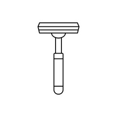 Manual shaving razor blade icon in line style icon, isolated on white background