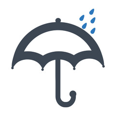 Autumn, drops, rain, umbrella icon