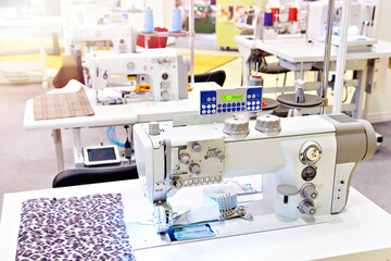 Sewing machines in workshop