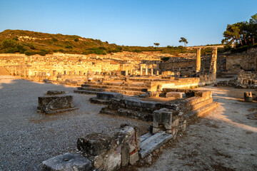 Archaeological site ancient Kamiros in Rhodes island at Greece