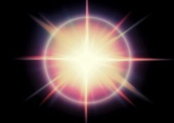 宇宙空間に光り輝く星のイラスト