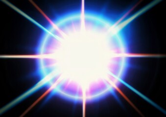 宇宙空間に光り輝く星のイラスト