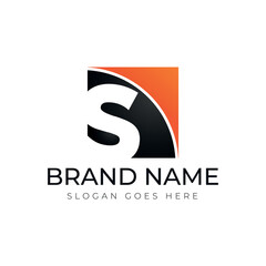 Square Letter S Logo Design