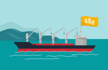 Bulk carrier with grains cargo 
