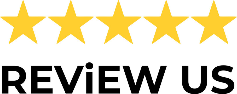 review us 5 stars, user rating or customer feedback vector isolated