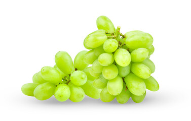 Green grape isolated on white