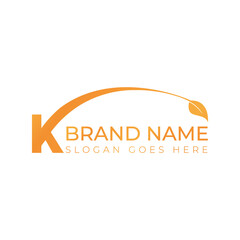 Branch and Leaf Detailed Letter K Logo