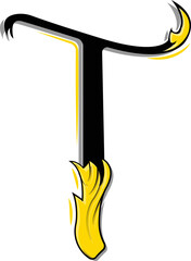 illustration of an  T alphabeth