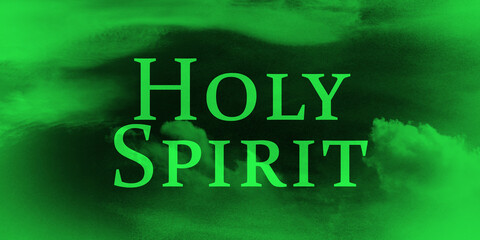 Napis Duch Święty - obrazy, fototapety, plakaty